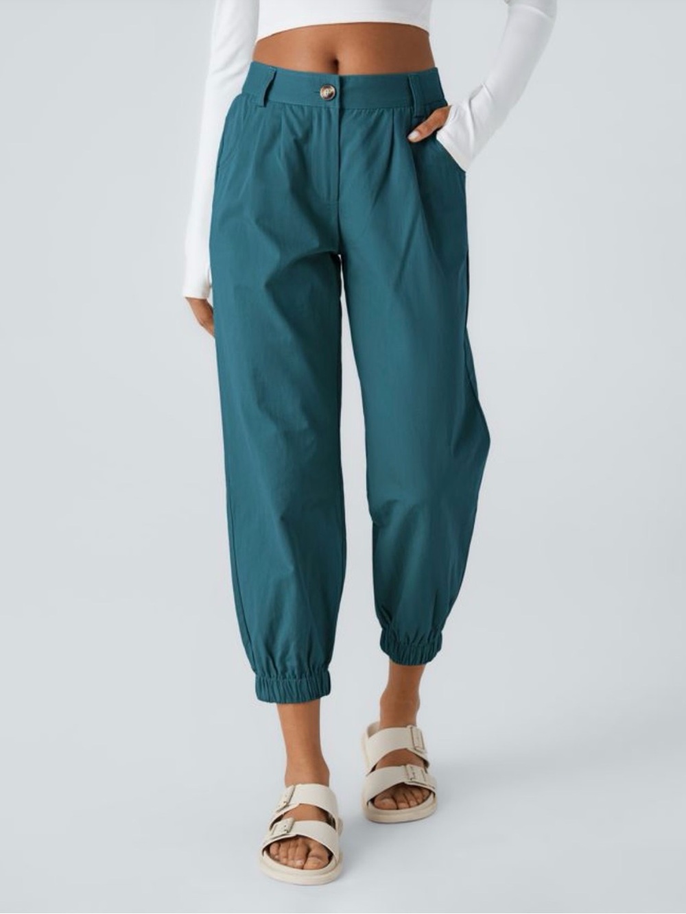 HALARA Dark Teal High-Waist Joggers